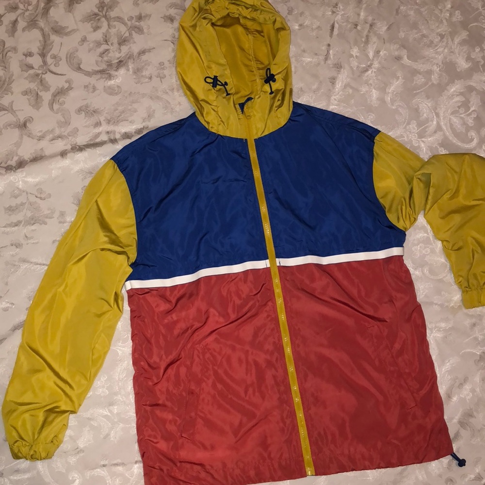 red yellow blue cotton on wind breaker